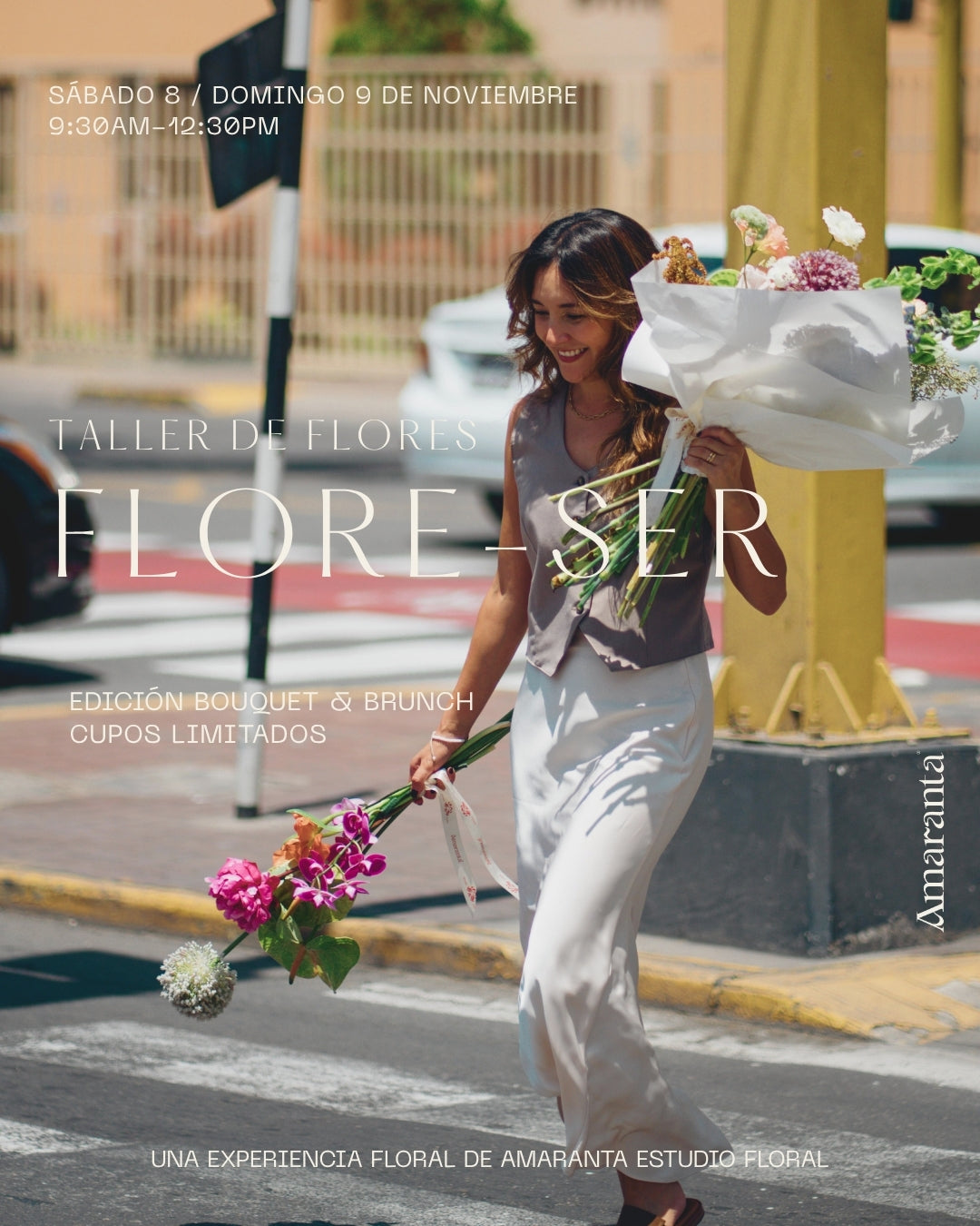 Sábado 8 nov - Taller armado de ramo y brunch Flore-ser x Amaranta Estudio Floral